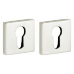 Set van twee PC-Plaatjes Bauhaus verdekt glans nikkel