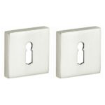 Set van twee Sleutelplaatjes Bauhaus verdekt glans nikkel