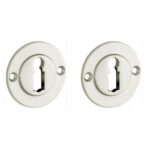 Set van twee sleutelplaatjes Chemin de Fer 40mm BB glans nikkel