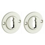 Set van twee sleutelplaatjes Chemin de Fer 50mm BB glans nikkel