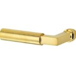 Enkele deurkruk Bauhaus links messing PVD