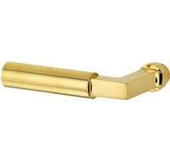 Enkele deurkruk Bauhaus links messing PVD