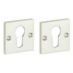 Set van twee PC-Plaatjes Bauhaus glans nikkel