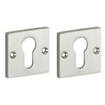 Set van twee PC-Plaatjes Bauhaus mat nikkel ongelakt