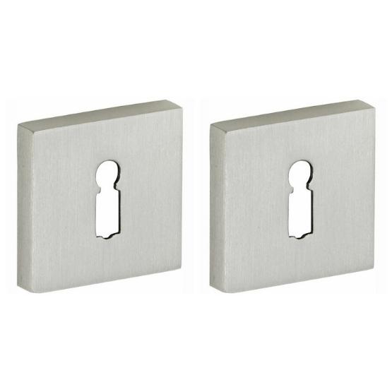 Set van twee Sleutelplaatjes Bauhaus verdekt mat nikkel ongelakt