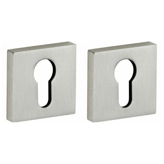 Set van twee PC-Plaatjes Bauhaus verdekt mat nikkel ongelakt