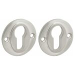 Set van twee PC-Plaatjes Chemin de Fer 50mm BB mat nikkel ongelakt