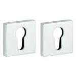 Set van twee PC-Plaatjes Bauhaus verdekt glans chroom