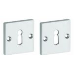 Set van twee Sleutelplaatjes Bauhaus glans chroom