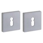 Set van twee Sleutelplaatjes Bauhaus verdekt mat chroom