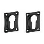 Set van twee PC-Plaatjes Vierkant mat zwart