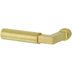 Enkele deurkruk Bauhaus links messing antiek