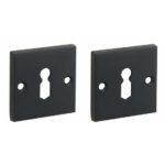 Set van twee Sleutelplaatjes Bauhaus mat zwart