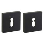 Set van twee Sleutelplaatjes Bauhaus verdekt mat zwart