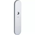 SKG3 ovaal schild blind buiten glans chroom