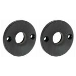 Set van twee rozetten Oxford ijzer zwart