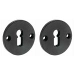 Set van twee sleutelplaatjes Oxford ijzer zwart