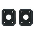 Set van twee rozetten Arlon ijzer zwart