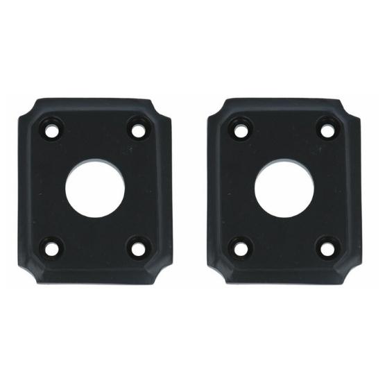 Set van twee rozetten Arlon ijzer zwart