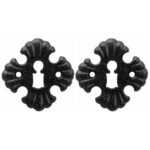 Set van twee sleutelplaatjes Kasteel ijzer zwart