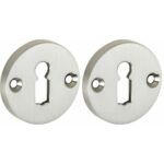 Set van twee sleutelplaatjes Elegant BB mat nikkel ongelakt