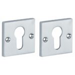 Set van twee PC-Plaatjes Bauhaus mat chroom