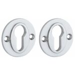 Set van twee PC-Plaatjes Chemin de Fer 50mm BB glans chroom