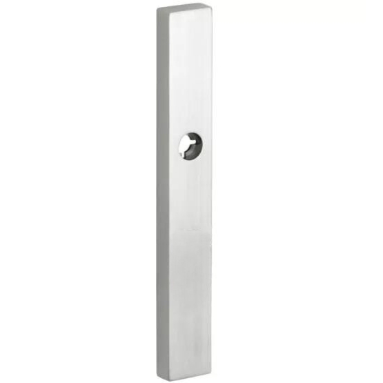 SKG3 rechthoekig smal schild blind buiten mat nikkel PVD