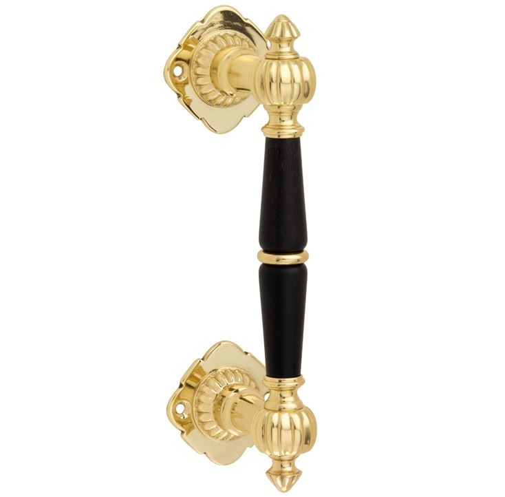 Deurgreep Nouveau ebben messing ongelakt