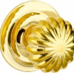 Voordeurknop Nouveau 125mm messing ongelakt