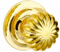 Voordeurknop Nouveau 125mm messing ongelakt