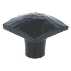 Knop vierkant gedeukt 36x36 mm ijzer zwart