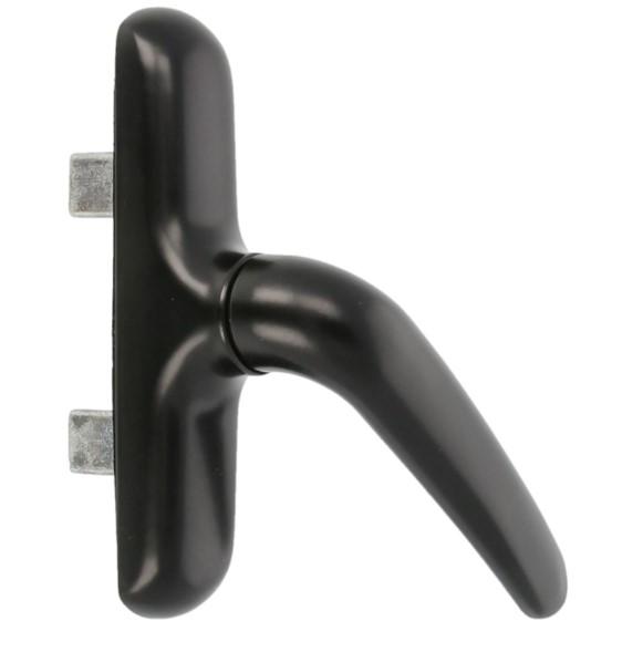 Raamgreep voor naar buiten draaiende ramen aluminium zwart