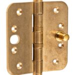 Kogellagerscharnier SKG3 89x89 ronde hoek vlak messing antiek