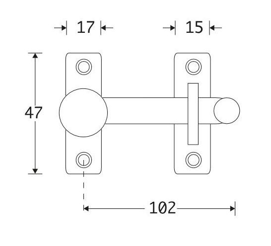 Schuifdeuroverslag messing antiek