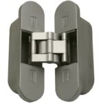 Onzichtbaar scharnier 3D verstelbaar 111x29mm zamac vernikkeld