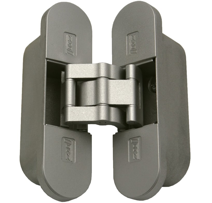 Onzichtbaar scharnier 3D verstelbaar 111x29mm zamac vernikkeld