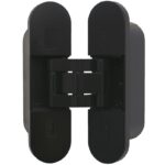 Onzichtbaar scharnier 3D verstelbaar 111x29mm zamac zwart