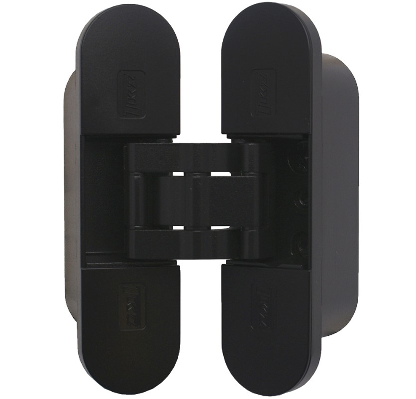 Onzichtbaar scharnier 3D verstelbaar 111x29mm zamac zwart