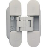 Onzichtbaar scharnier 3D verstelbaar 111x29mm zamac wit