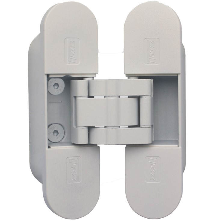 Onzichtbaar scharnier 3D verstelbaar 111x29mm zamac wit