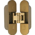 Onzichtbaar scharnier 3D verstelbaar 111x29mm zamac satijn verbronsd