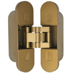 Onzichtbaar scharnier 3D verstelbaar 111x29mm zamac satijn verbronsd