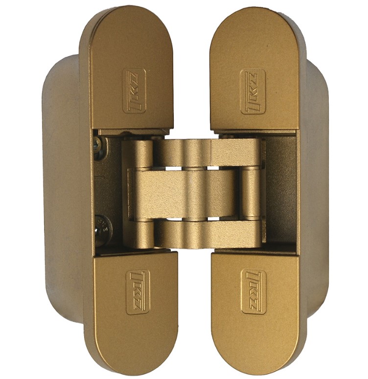 Onzichtbaar scharnier 3D verstelbaar 111x29mm zamac satijn verbronsd