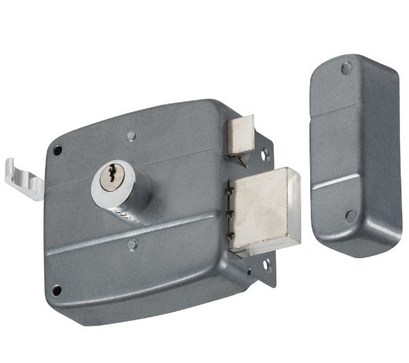 Oplegdeurslot 7490 DIN links antraciet gelakt