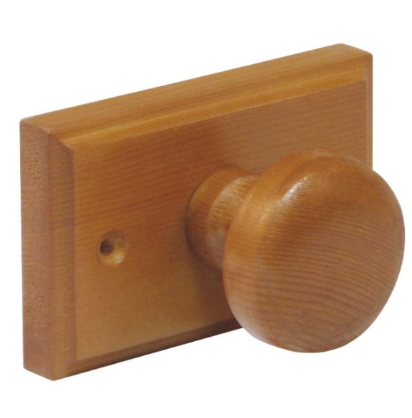 Kapstok knop 100x65 mm donker grenen