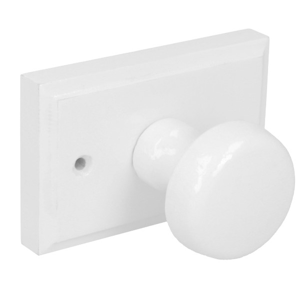 Kapstok knop 100x65 mm wit