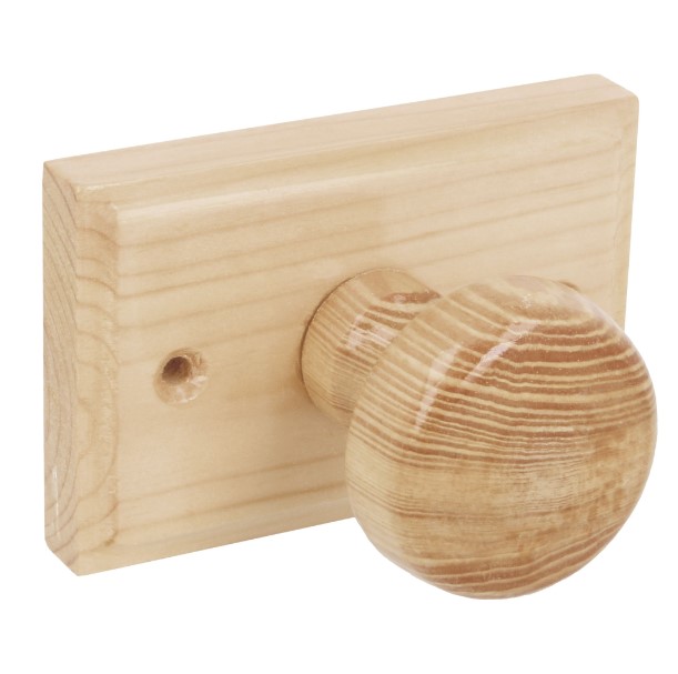 Kapstok knop 100x65 mm licht grenen