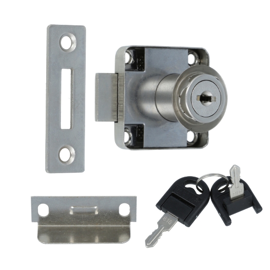 Meubel cilinderslot inbouw kast vernikkeld