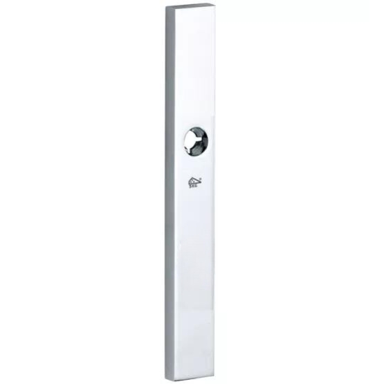 SKG3 rechthoekig smal schild blind buiten glans chroom